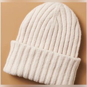 Anthropologie Recycled Beanie Cozy Ribbed Knit Beanie